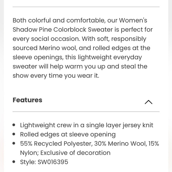 Smartwool Women's Shadow Pine Colorblock Sweater Black Heather Small - Picture 11 of 12